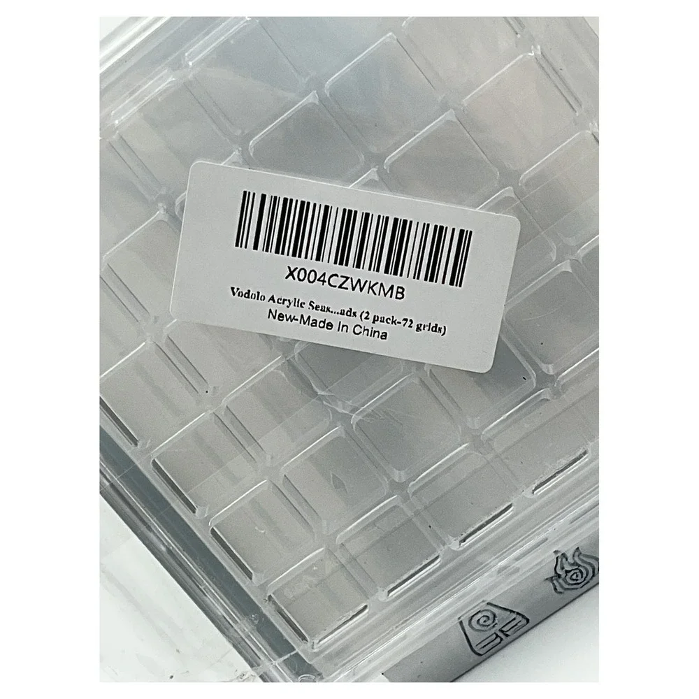 Vodolo 72-Grid Acrylic Hobby Organizer 2-Pack‎ with Tweezers Storage Case NEW